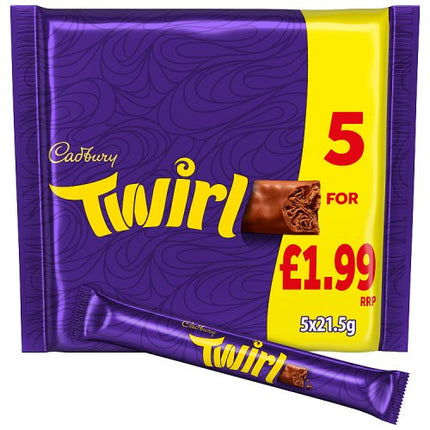 Cadbury Twirl Bar 5 pack 107.5g £1.99