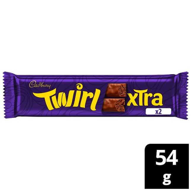 Cadbury Twirl Xtra Duo Chocolate Bar 54g