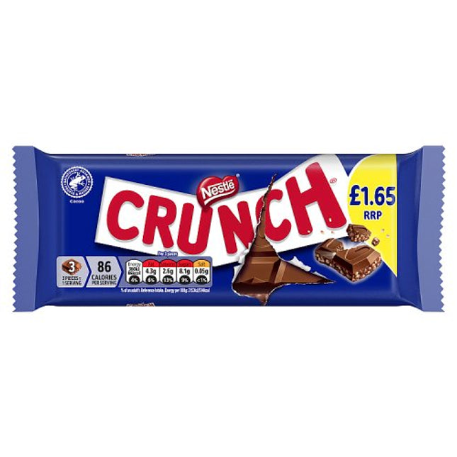 Nestle Crunch Bar Milk Chocolate 100g