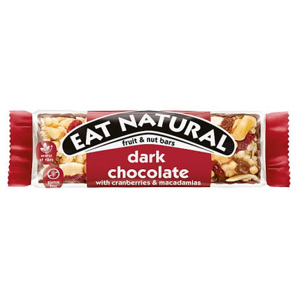 Eat Natural F&n Dark Choc With Cranberries & Macadamia 40g