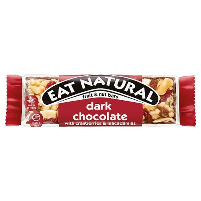 Eat Natural F&n Dark Choc With Cranberries & Macadamia 40g