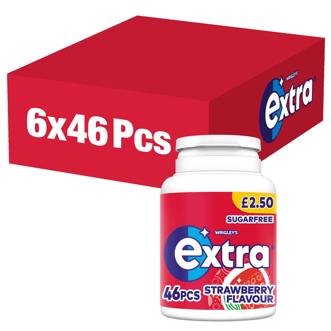 Extra Strawberry Flavoured Chewing Gum 46pc Bottle £2.50