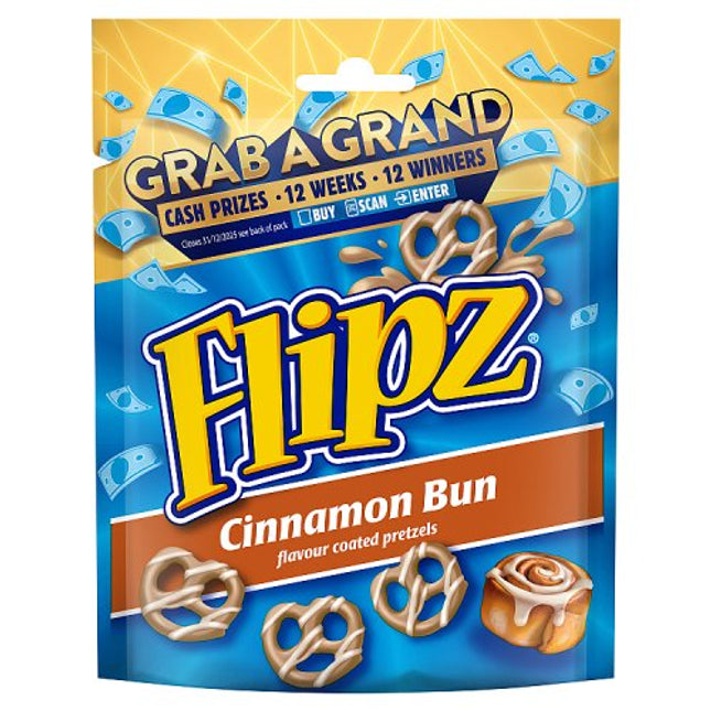 Flipz Cinnamon Bun Coated Pretzels 90g