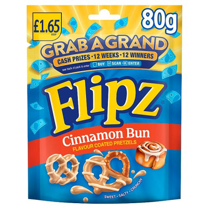 Flipz Cinnamon Bun Pretzels 80g £1.65