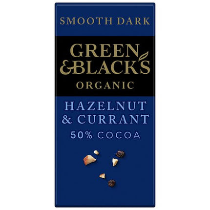 Green & Blacks Organic Hazelnut & Currant Dark Chocolate 90g