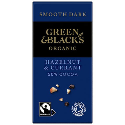 Green & Blacks Organic Hazelnut & Currant Dark Chocolate 90g
