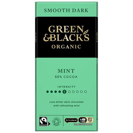 Green & Blacks Organic Smooth Mint Dark Chocolate Bar 90g