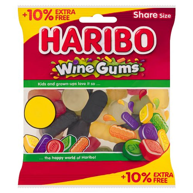 WIGIG Haribo Wine Gums 154g 10% Extra Free