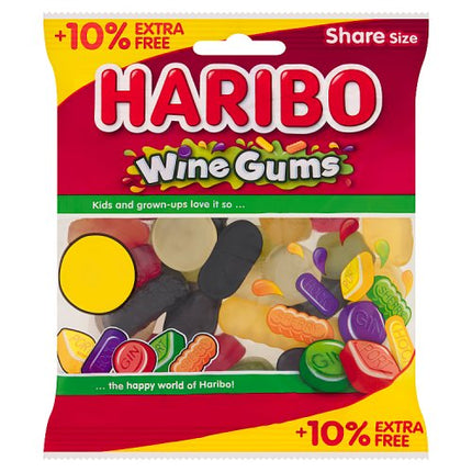 WIGIG Haribo Wine Gums 154g 10% Extra Free