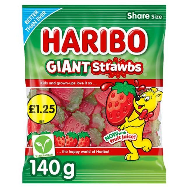 Haribo Giant Strawbs 140g £1.25