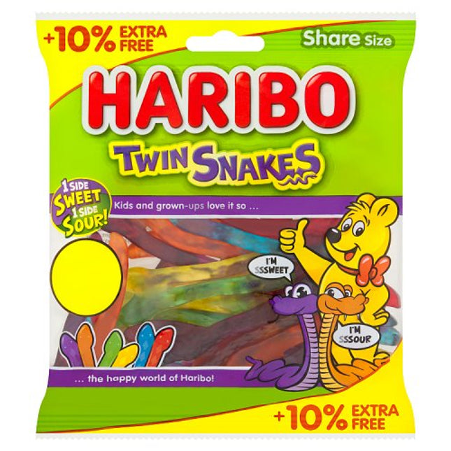Haribo Twin Snakes 154g 10% Extra Free