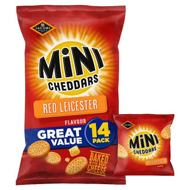 Jacob's Mini Cheddars Red Leicester Multipacks 14x23g
