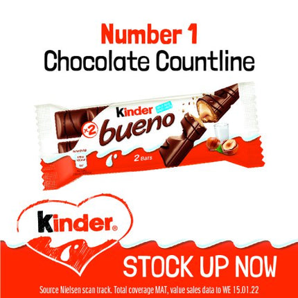 Kinder Bueno Milk and Hazelnuts 3 Pack 43g (129g)