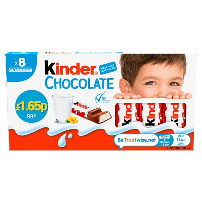 Kinder Chocolate 8 Pack (100g)