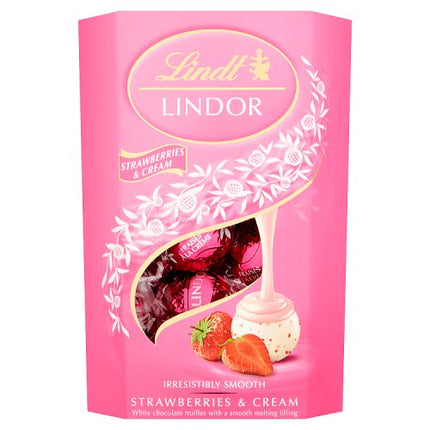 Lindt Lindor Strawberry & Cream Cornet 200g