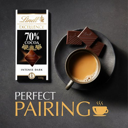 Lindt Excellence Intense Dark Chocolate 70% Cocoa 100g