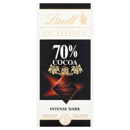 Lindt Excellence Intense Dark Chocolate 70% Cocoa 100g