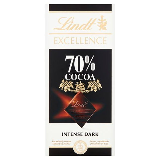 Lindt Excellence Intense Dark Chocolate 70% Cocoa 100g