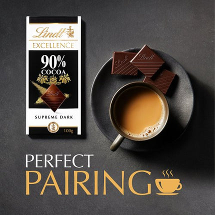 Lindt Excellence Dark 90% Cocoa Bar 100g