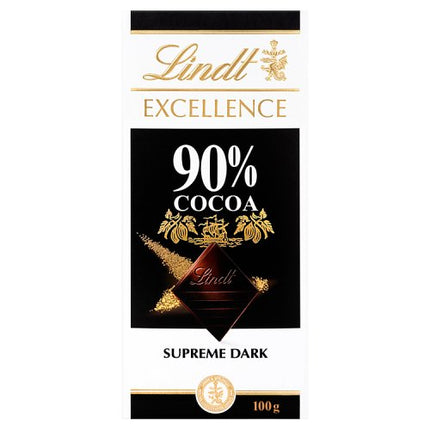 Lindt Excellence Dark 90% Cocoa Bar 100g
