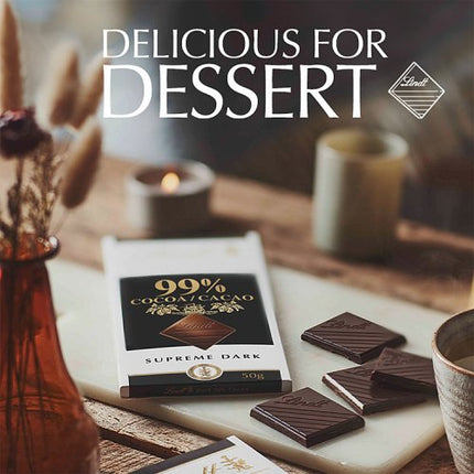 Lindt Excellence 99% Dark Chocolate Bar 50g