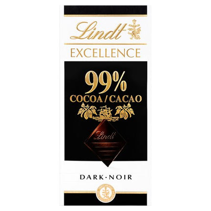 Lindt Excellence 99% Dark Chocolate Bar 50g