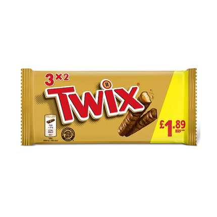Twix Chocolate Snack Bar Multipack 3 x 40g