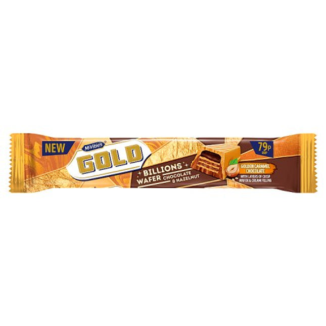 McVities Gold Billion Bar Chocolate & Hazelnut 39g 79p
