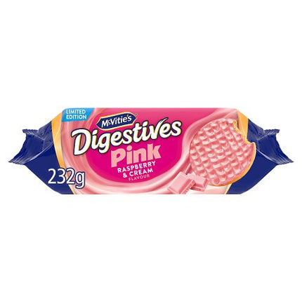 Mcvities Pink Raspberry & Cream Digestive Biscuits 232g