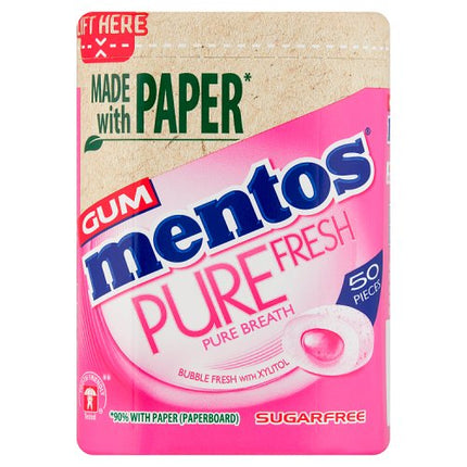 Mentos Gum Pure Fresh Bubblefresh 50 Piece