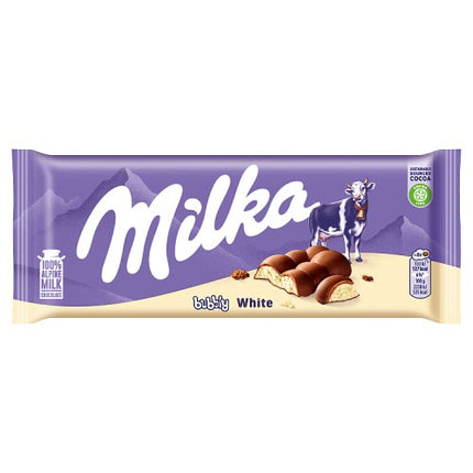 Milka Bubbly Milk & White Block 95g