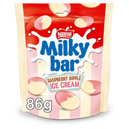 WIGIG Milkybar Buttons Raspberry Ripple Ice Cream Pouch 86g