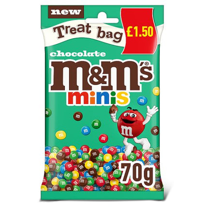M&Ms Choco Minis Treat Bag 70g