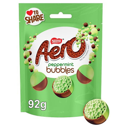 Aero Bubbles Peppermint Mint Chocolate Sharing Pouch 92g