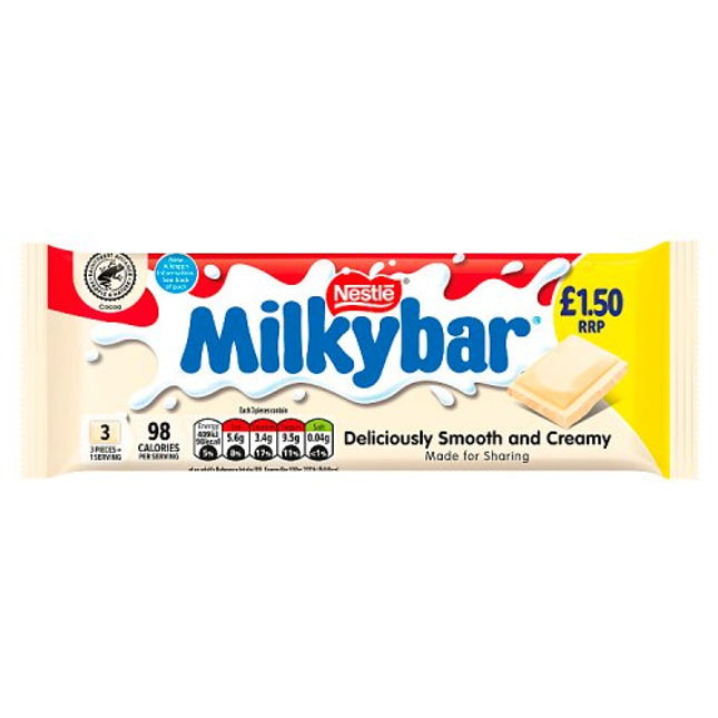 Nestle Milkybar White Chocolate Block 90g