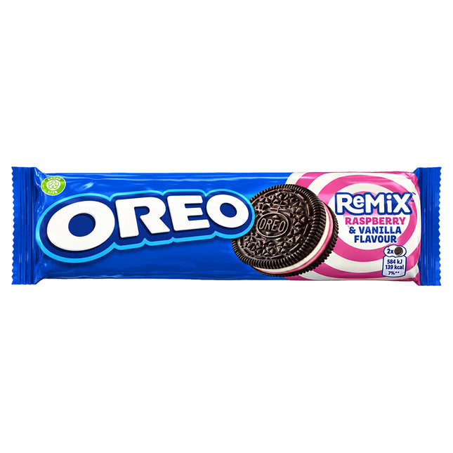 Oreo Remix Rasberry & Vanilla Biscuits 157g