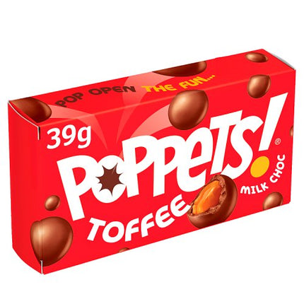 Poppets Milk Chocolate Toffee Carton 39g