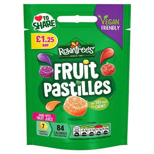 Rowntrees Fruit Pastilles Pouch 114g £1.25