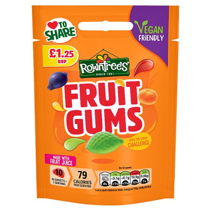 Rowntrees Fruit Gums Pouch 120g £1.25
