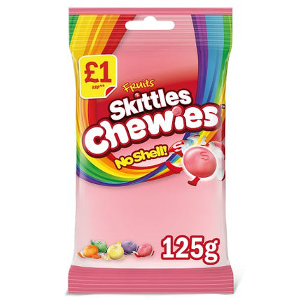 Skittles Chewies Vegan Sweets Fruit Flavoured Treat Bag 125g