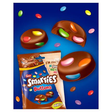 Smarties Buttons Milk Pouch 90g