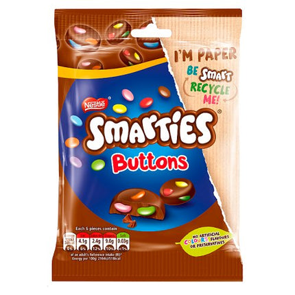 Smarties Buttons Milk Pouch 90g