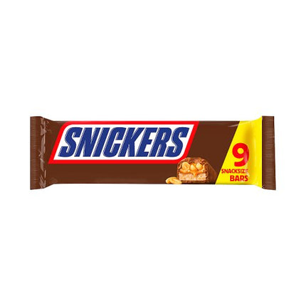 Snickers Chocolate Snack Size Bars Multipack 9 Pack