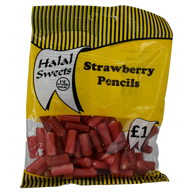 Halal Strawberry Pencils 140g