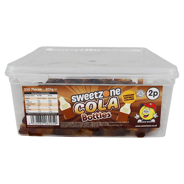 Sweetzone Cola Bottles 2P Tub 805g
