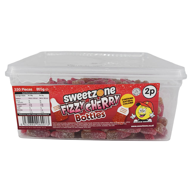 Sweetzone Fizzy Cherry Bottles 2p Tub 805g