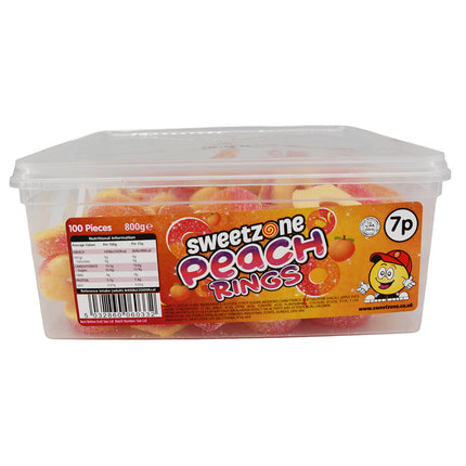 Sweetzone Peach Rings 7P Tub 800g