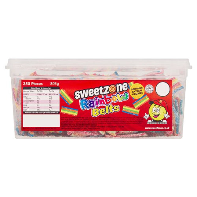 Sweetzone Rainbow Belts 2P Tub 805g