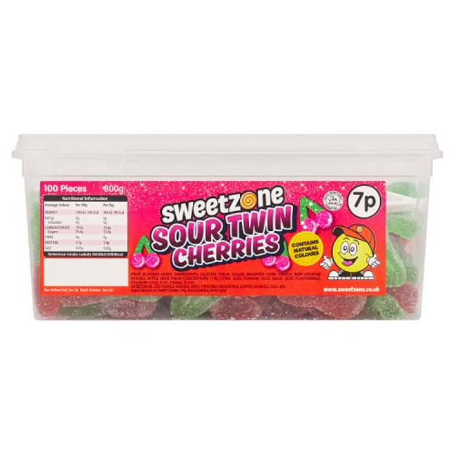 Sweetzone Sour Twin Cherries 7P Tub 800g