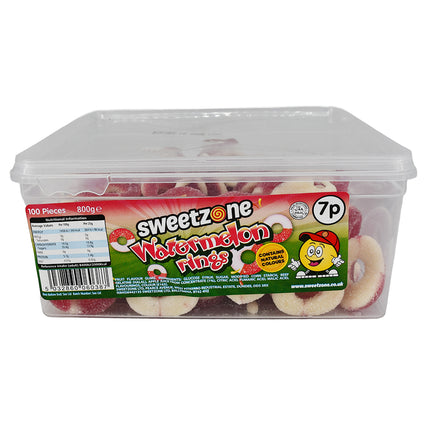 Sweetzone Watermelon Rings 7P Tub 800g